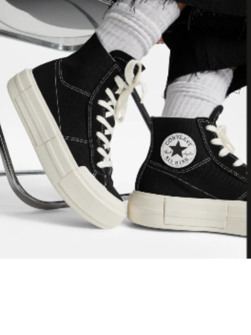 EUC CTAS Converse Cruise Hi Black/Egret/Black - A04689C (7.5W; 6M) KICKS